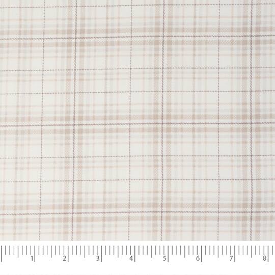 SINGER Christmas Grey Gingham Cotton Fabric